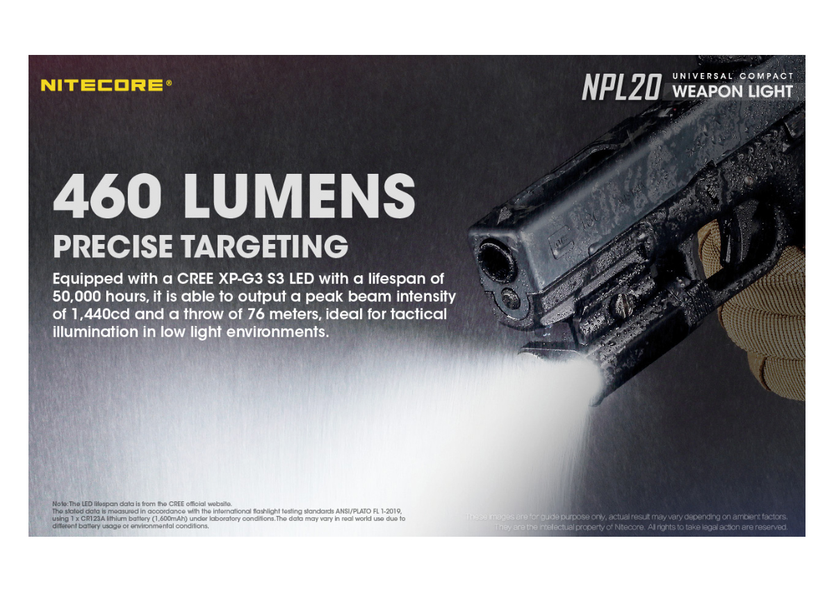 Φακός Led NPL20 με Μπαταρία CR123 της Nitecore VAS52998 trazeras|VAS52998