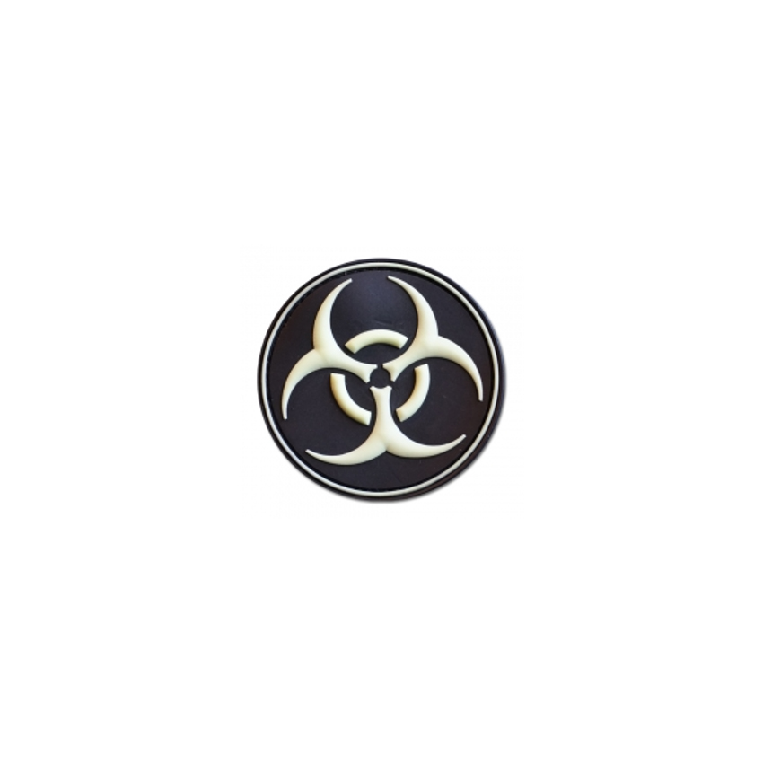 PVC Σήμα 3D Biohazard με Velcro (Μαύρο με Λευκό) της Survivors SUR57260 trazeras|SUR57260