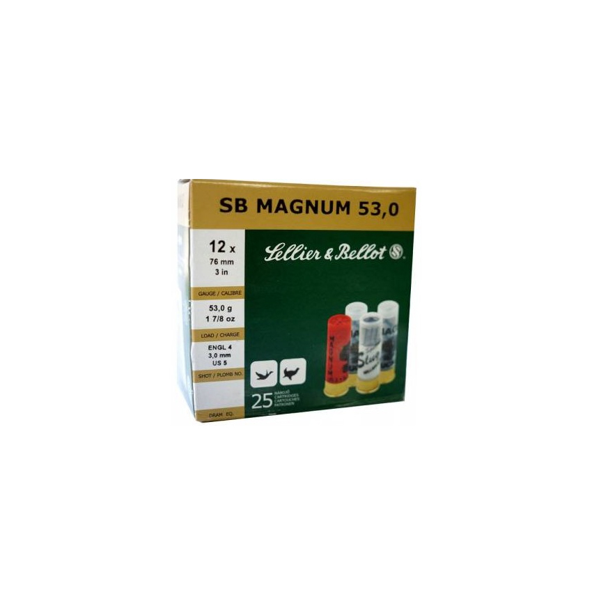 Φυσίγγια 53 γρ. SB Magnum 12/76 Cal. της Sellier & Bellot KIR12547 trazeras|KIR12547
