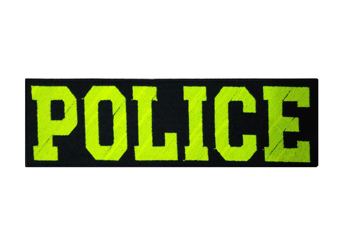 Σήμα Πλάτης Police, Υψηλής Ευκρίνειας (Μαύρο με Κίτρινο) της Chris CHR54056 trazeras|CHR54056