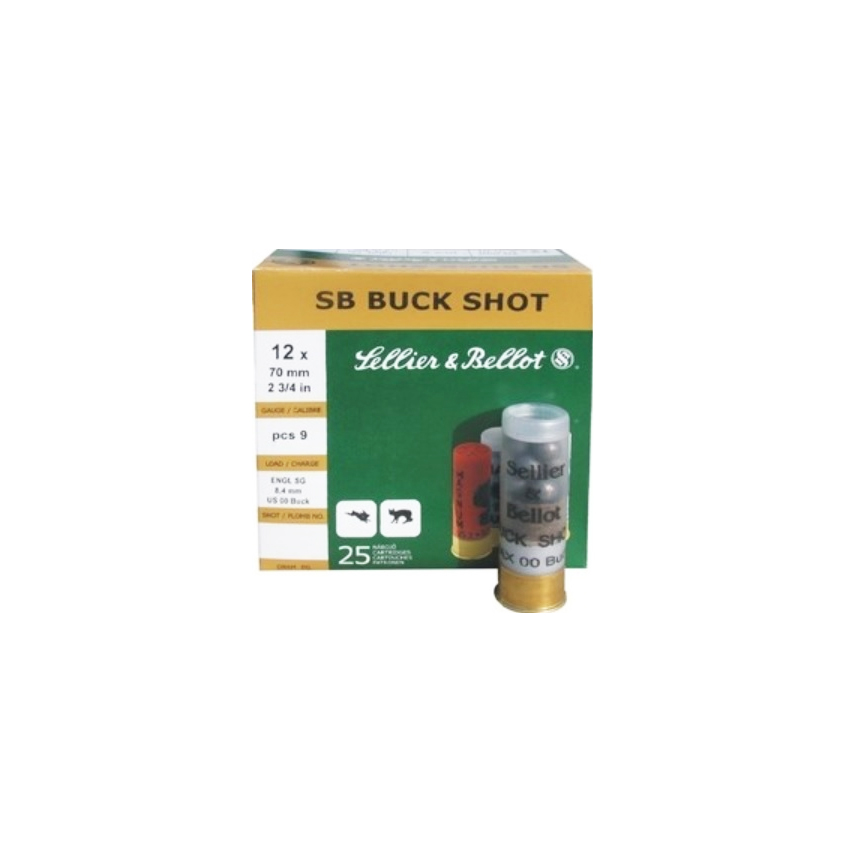Φυσίγγια 32γρ. 9/12/21/27/58/67 βολα SB Buckshot 12/70/12,5 της Sellier & Bellot KIR12550 trazeras|KIR12550