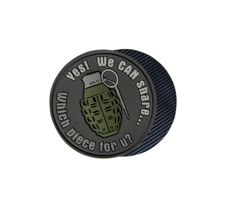 Σήμα PVC Velcro Αμυντική Χειροβομβίδα της Helikon-Tex (Χρώμα: Γκρι) HEL25588 trazeras|HEL25588