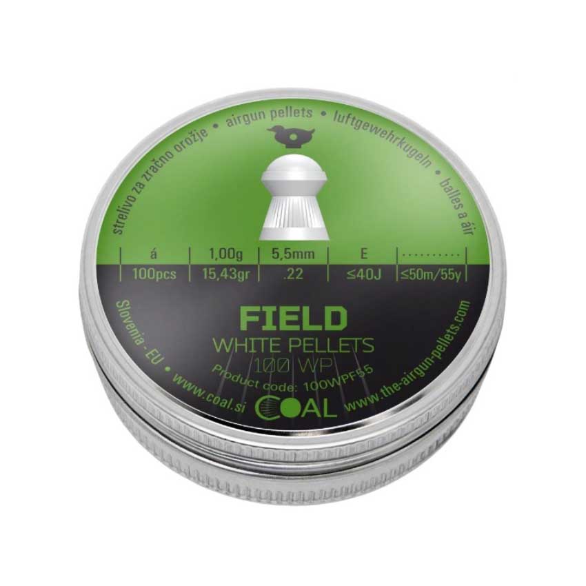 Βλήματα Αεροβόλου 5,5mm / 15,43grs Field, 100τμχ. με Στρογγυλή Κεφαλή της Coal KIR35589 trazeras|KIR35589