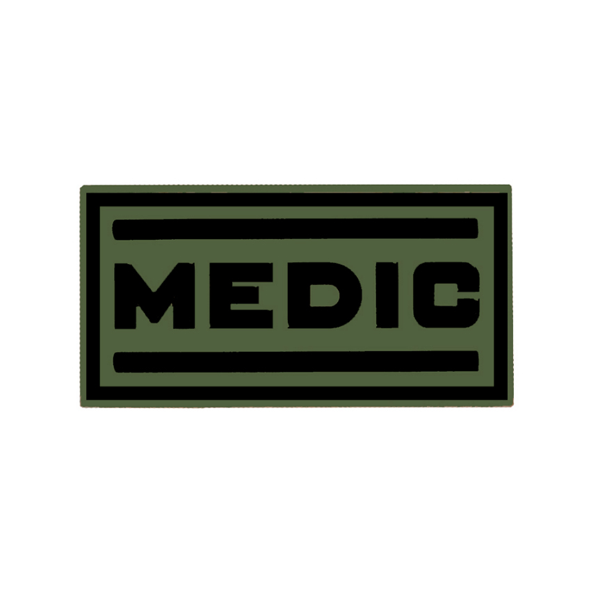 Σήμα PVC, Medic, 3D με Velcro (Πράσινο με Μαύρο) της 101INC VAN43860 trazeras|VAN43860