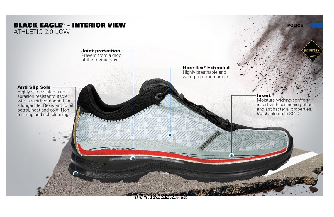 Παπούτσια Althletic 2.0 Gore-Tex, Low 3'' (Black) της Haix HAI26908 trazeras|HAI26908