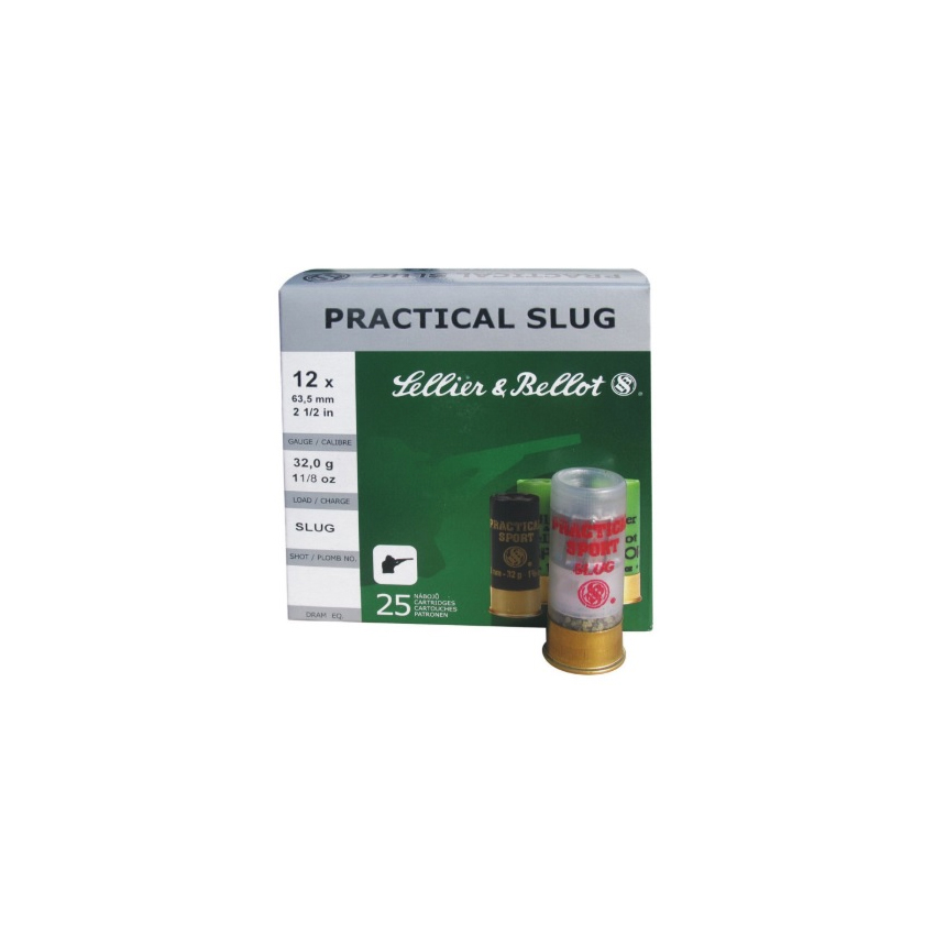 Φυσίγγια 32 γρ. SB Practical Slug 12/63,5 Μονόβολα της Sellier & Bellot KIR12560 trazeras|KIR12560