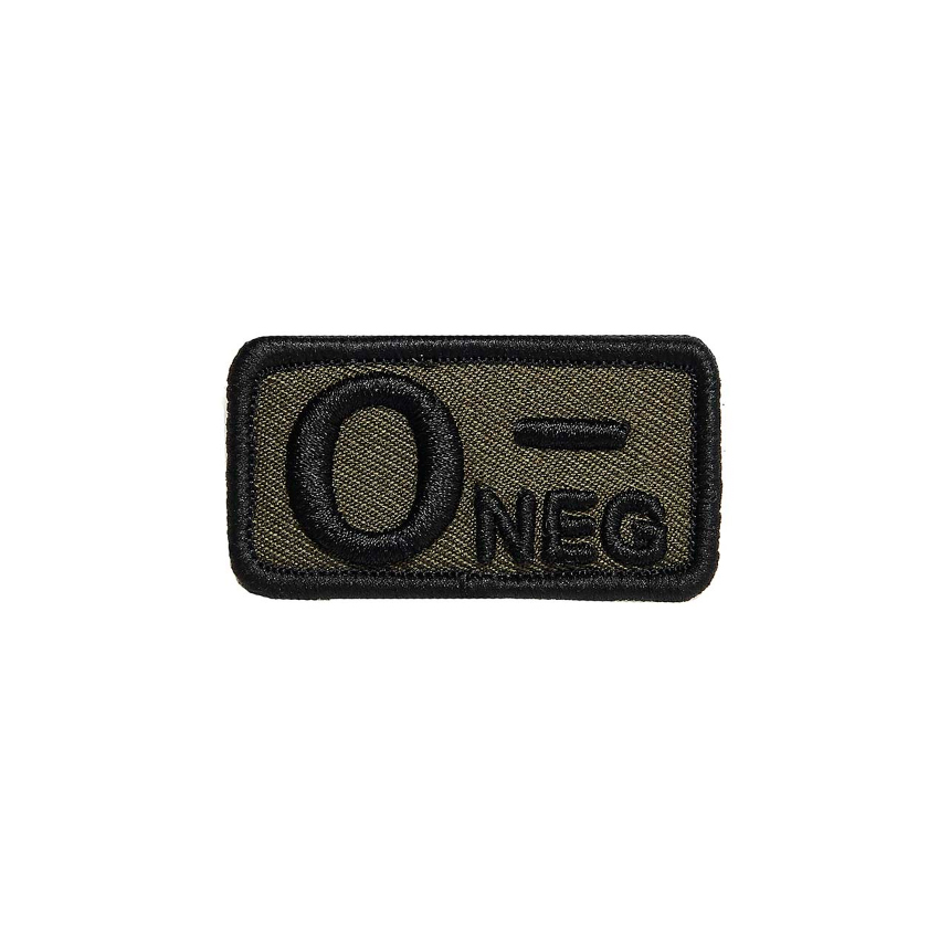 Υφασμάτινο Σήμα Ομάδα Αίματος O- Χωρίς Velcro, Φαιοπράσινο της Van Os VAN37831 trazeras|VAN37831