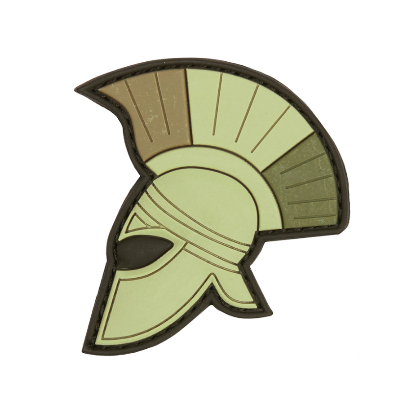 Σήμα PVC, Spartan Helmet, 3D με Velcro (Ανοιχτό Πράσινο) της Van Os VAN39743 trazeras|VAN39743