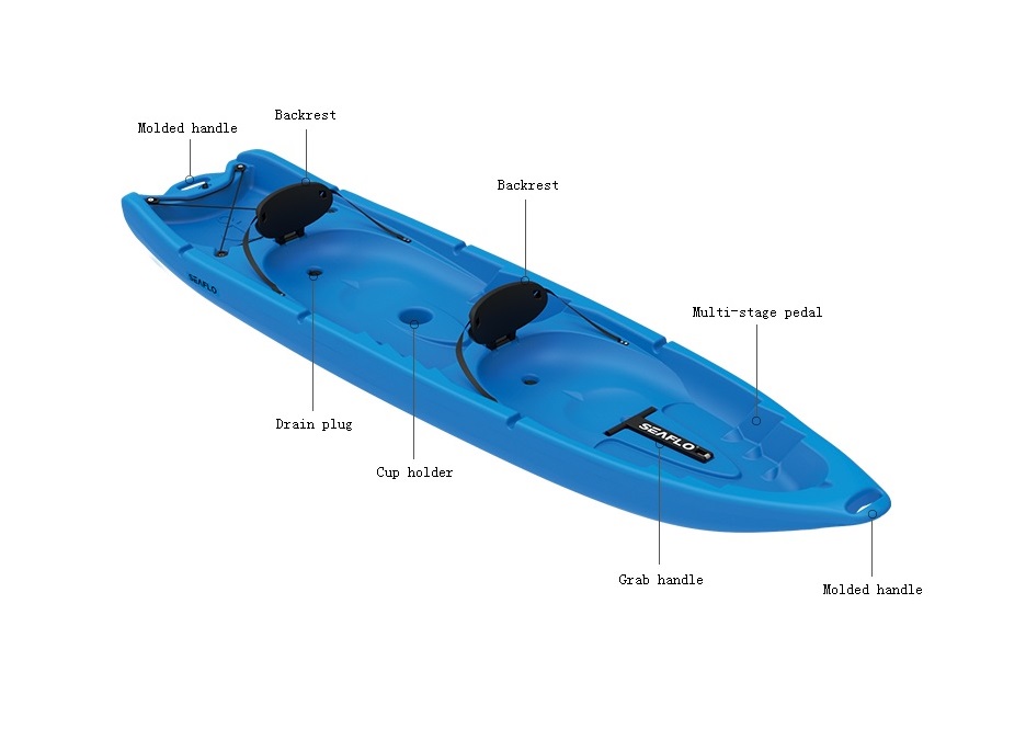 Καγιάκ Double 340,5x84x29 (2 Χρώματα) της Seaflo TER32456 trazeras|TER32456