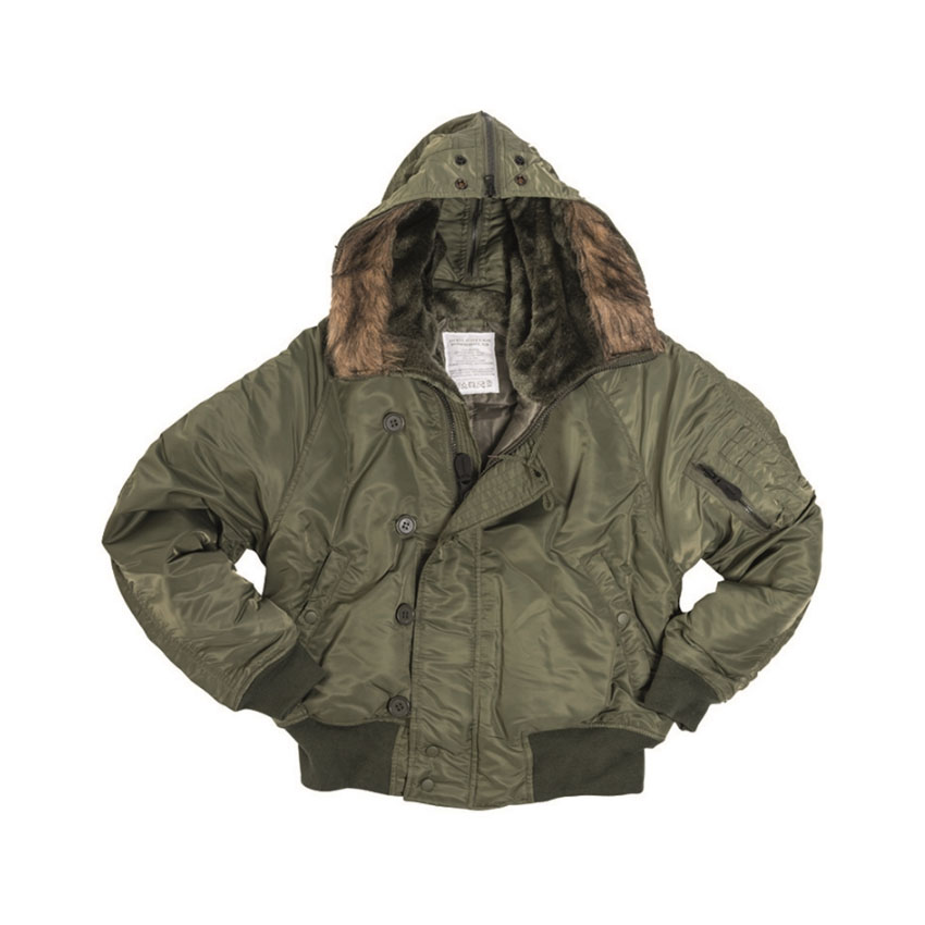 Αντιανεμικό Flight Τζάκετ N2B Basic (Green) της Mil Tec STU74818 trazeras|STU74818