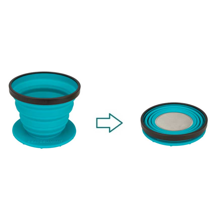 Πτυσσόμενη Κούπα X-Brew Coffe Dripper (Pacific Blue) με Επαναχρησιμοποιήσιμο Φίλτρο της Sea to Summit TOY43556 trazeras|TOY43556