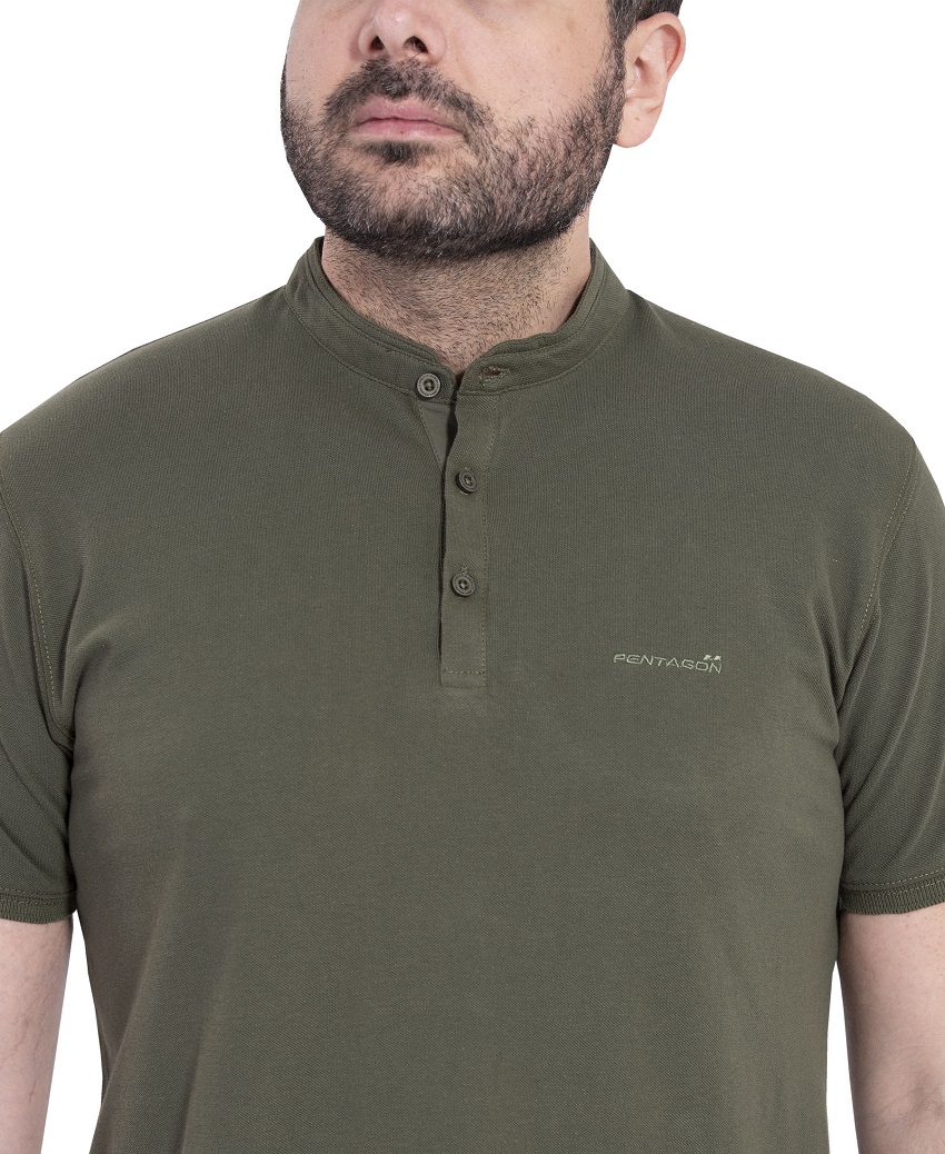 Μπλουζάκι Levantes Henley (Tan Brown) της Pentagon PEN59379 trazeras|PEN59379