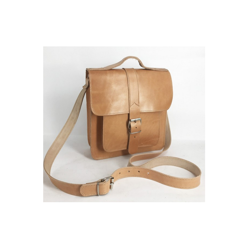 Δερμάτινη Τσάντα Unisex Mod.201 (Φυσικό) της Kouros KOU47124 trazeras|KOU47124