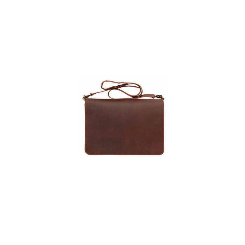 Δερμάτινη Τσάντα Ταχυδρομική Unisex Mod.154 (Καφέ) της Kouros KOU32308 trazeras|KOU32308