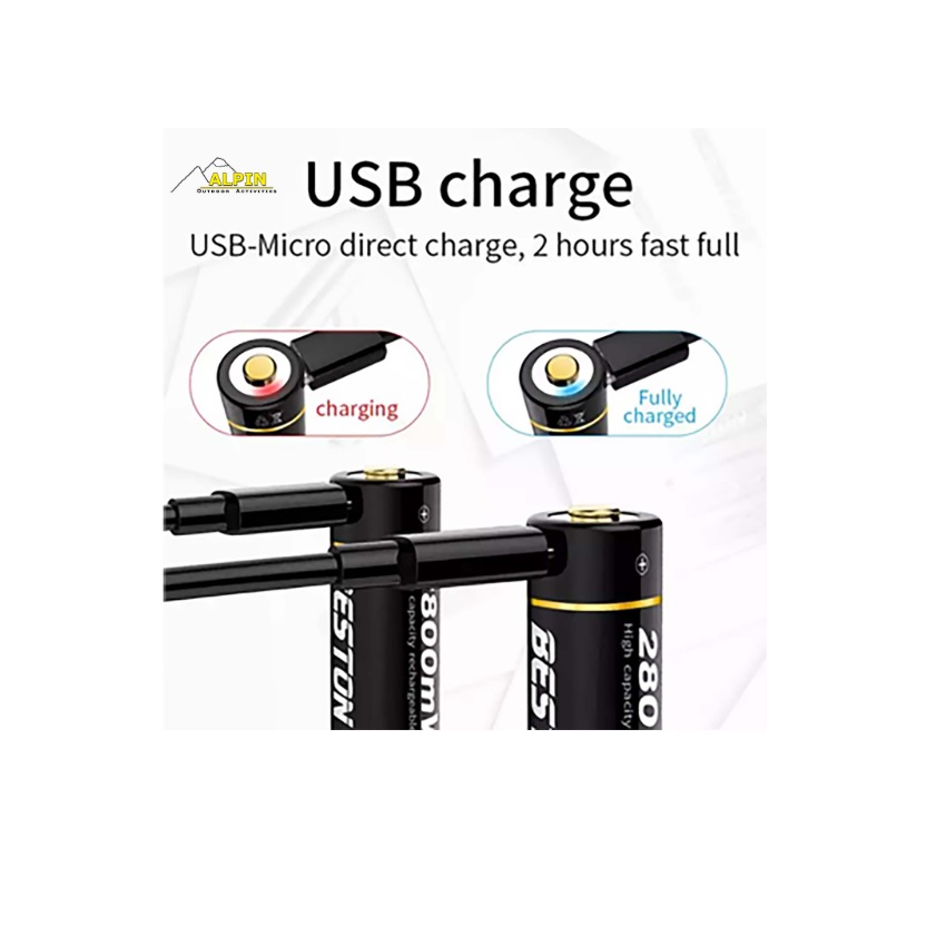 Επαναφορτιζόμενη Μπαταρία με Καλώδιο USB της Alpin ANT59761 trazeras|ANT59761