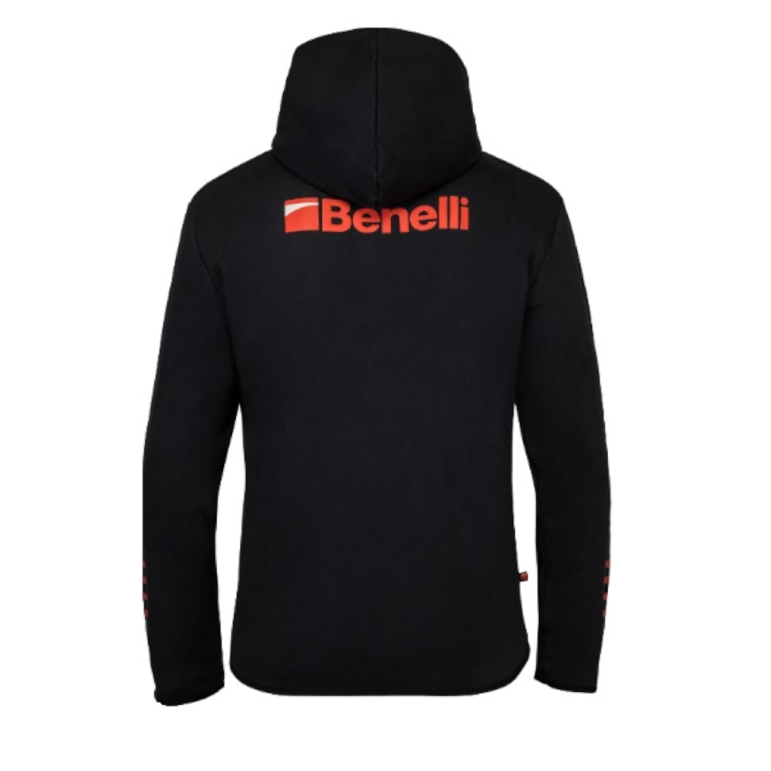 Ζακέτα Βαμβακερή 100% με Κουκούλα (Μαύρη) της Benelli KIR60283 trazeras|KIR60283