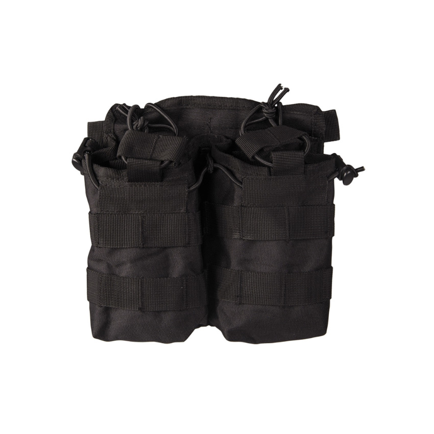 Ρυθμιζόμενη Διπλή Γεμιστηροθήκη Molle Top Open (Μαύρο) της Mil-Tec STU23526 trazeras|STU23526
