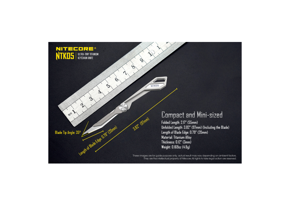 Μικρό Μαχαίρι Titanium Utility Knife NTK05 της Nitecore VAS45620 trazeras|VAS45620