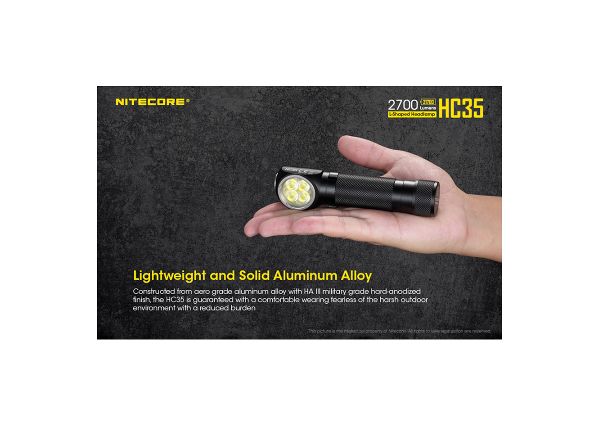 Eπαναφορτιζόμενος Φακός Κεφαλής Led Headlamp HC35 της Nitecore VAS45545 trazeras|VAS45545