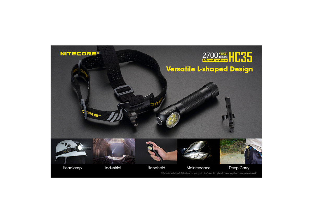 Eπαναφορτιζόμενος Φακός Κεφαλής Led Headlamp HC35 της Nitecore VAS45545 trazeras|VAS45545