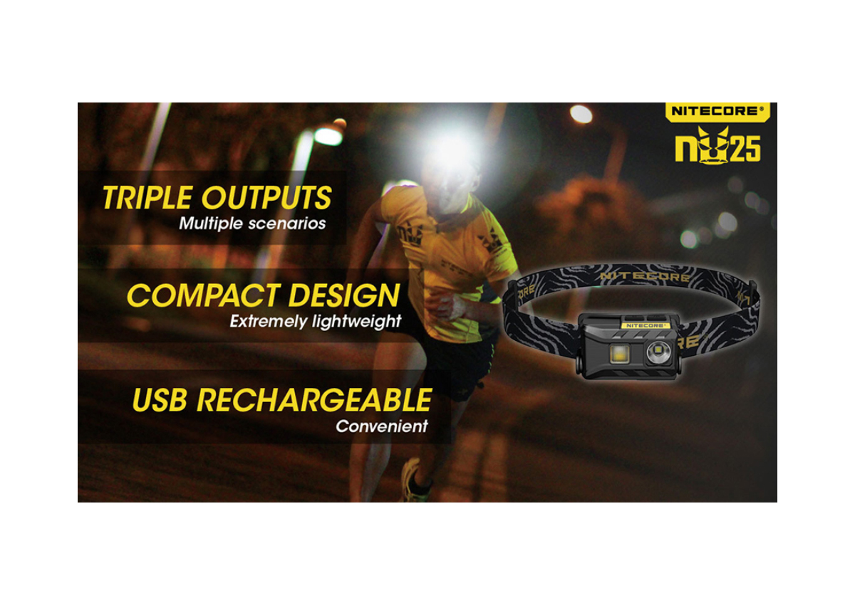 Φακός Κεφαλής Headlamp HU25 (3 Χρώματα) της Nitecore VAS42157 trazeras|VAS42157