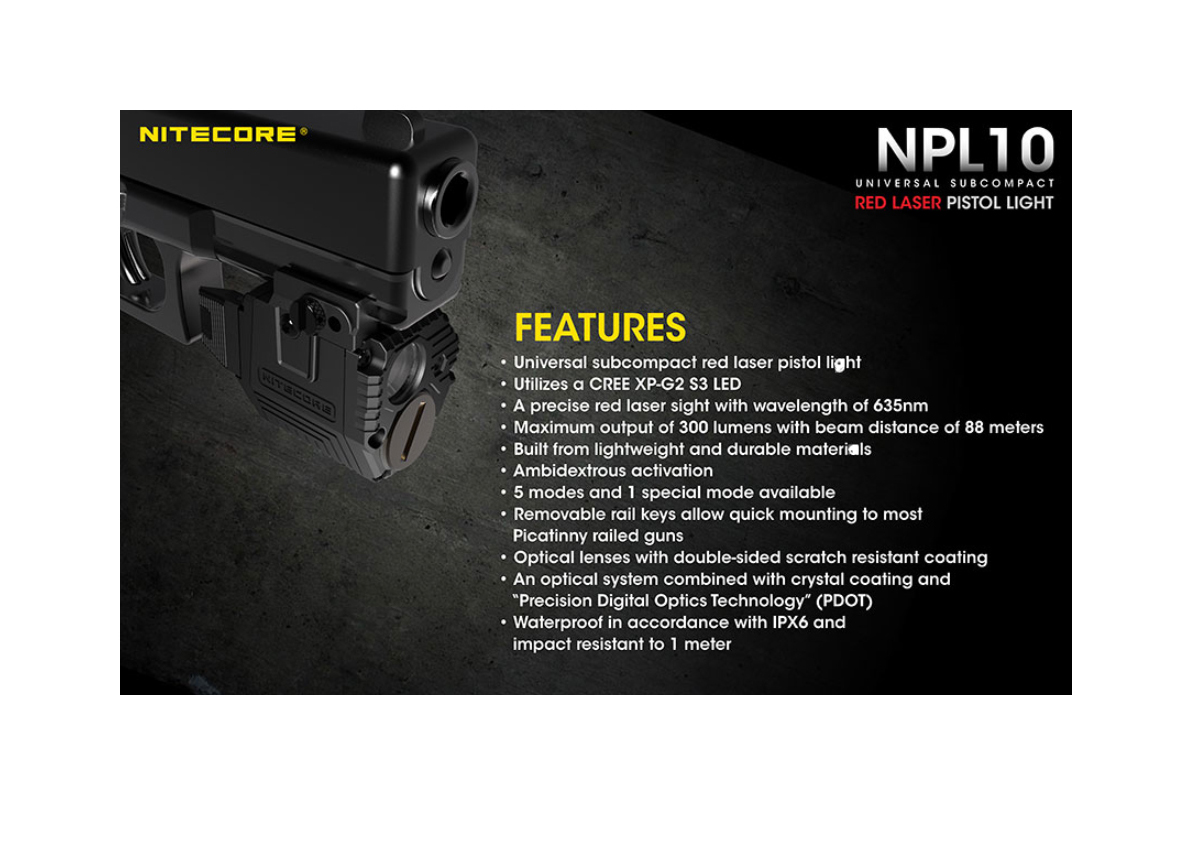 Φακός Led NPL10 με Μπαταρία CR2 της Nitecore VAS40699 trazeras|VAS40699