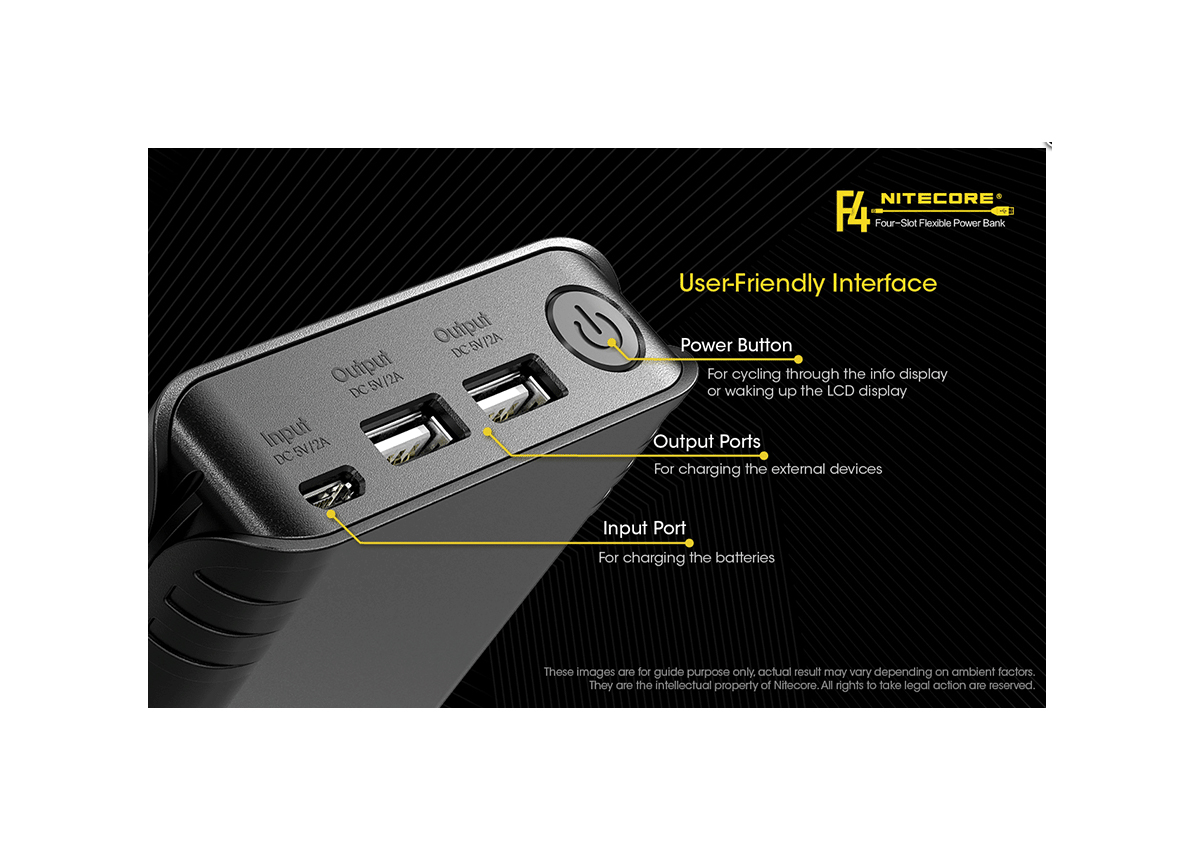 Φορτιστής F4 4 Θέσεων + Flexible Powerbank της Nitecore VAS40364 trazeras|VAS40364