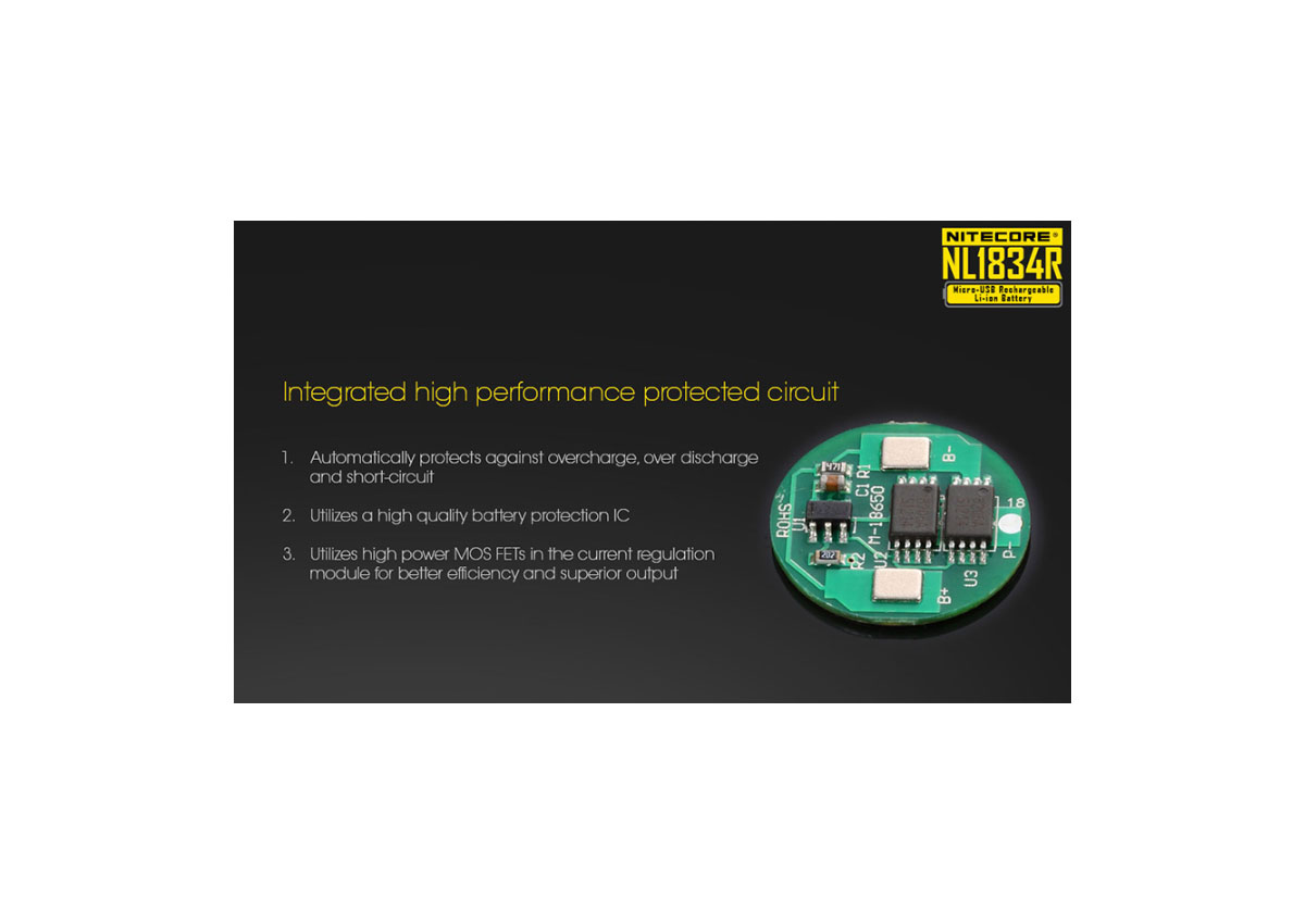 Μπαταρία 18650 / 3400mAh/Micro USB της Nitecore VAS094308 trazeras|AS094308
