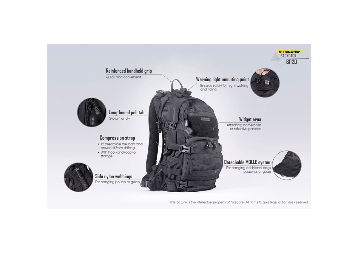 Σακίδιο Backpack BP20 της Nitecore VAS42226 trazeras|VAS42226