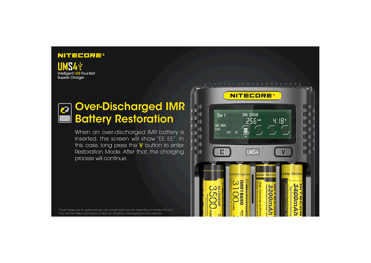 Φορτιστής UMS4 της Nitecore VAS42176 trazeras|VAS42176