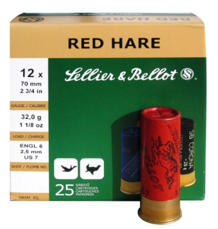 Φυσίγγια 32γρ. Red Hare 12/70 της Sellier & Bellot KIR12542 trazeras|KIR12542