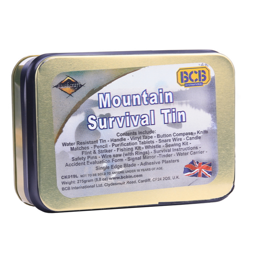 Kit Επιβίωσης Mountain Survival Tin CK019L της BCB, VAN58859 trazeras|VAN58859