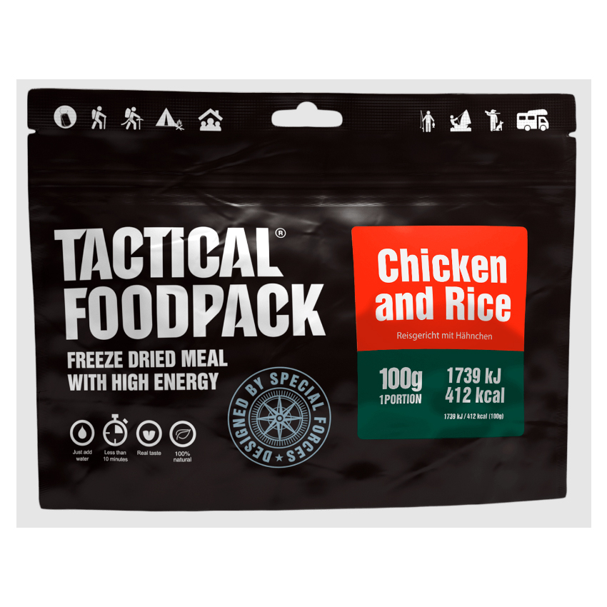 Πακέτο Τροφών Chicken And Rice, Εκτάκτου Ανάγκης (Ρύζι με Κοτόπουλο) της Tactical Foodpack, VEL58709 trazeras|VEL58709