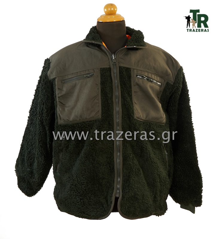 Μπουφάν Fleece Διπλής Όψης, Έβρος (Χακί / Πορτοκαλί) της VA VAL11078 trazeras|VAL11078