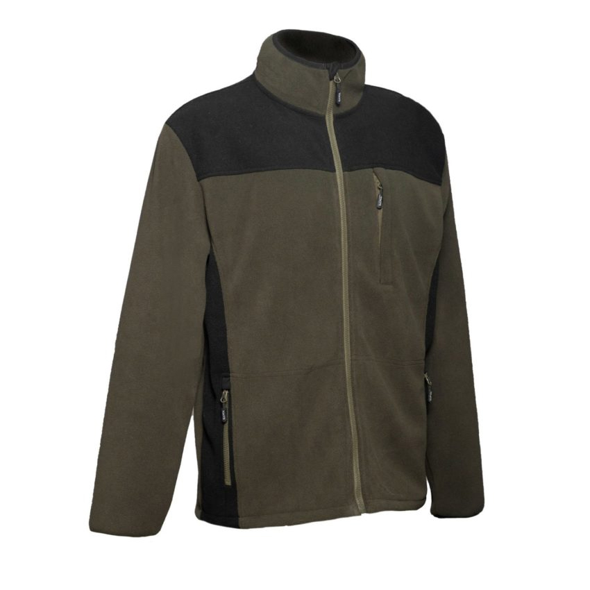 Ζακέτα Microfleece 065B (Χακί με Μαύρο) της Toxotis Active Wear TOX59845 trazeras|TOX59845