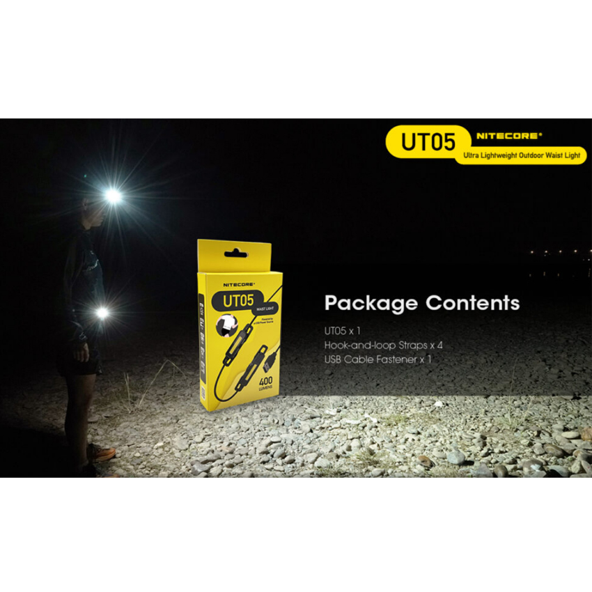 Φακός Μέσης Σπαστού Τύπου UT05, 400 Lumens της Nitecore VAS61392 trazeras|VAS61392