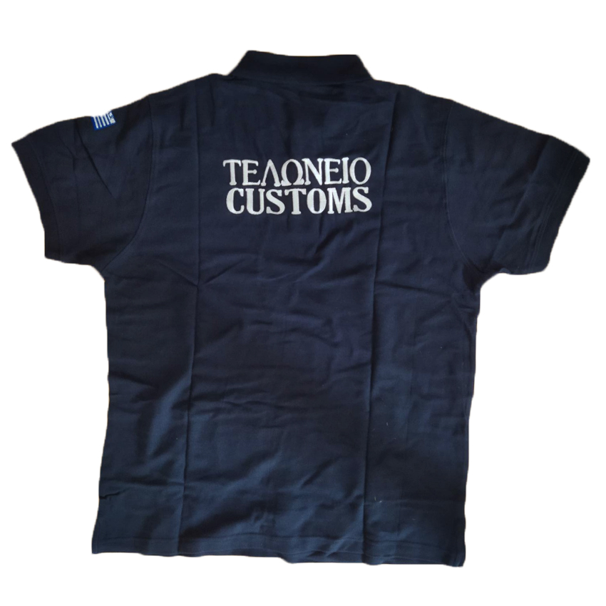 Βαμβακερή Κοντομάνικη Μπλούζα Polo Τελωνείο Customs, TRA59830 trazeras|TRA59830