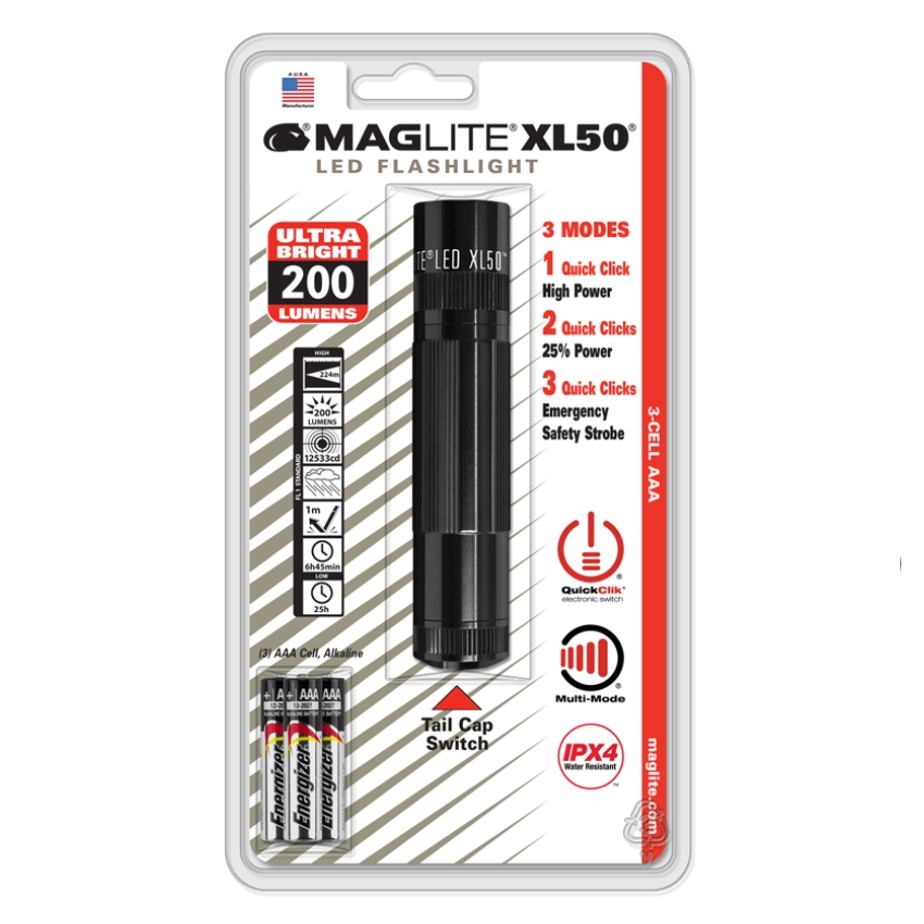 Φακός XL50-S3016 Led (Μαύρο) της Maglite EDI58096 trazeras|EDI58096