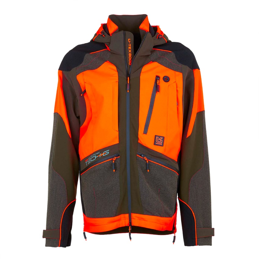 Αδιάβροχο Κυνηγετικό Τζάκετ Tech 6 U-Tex (Green / Orange) της Univers KAL70433 trazeras|KAL70433