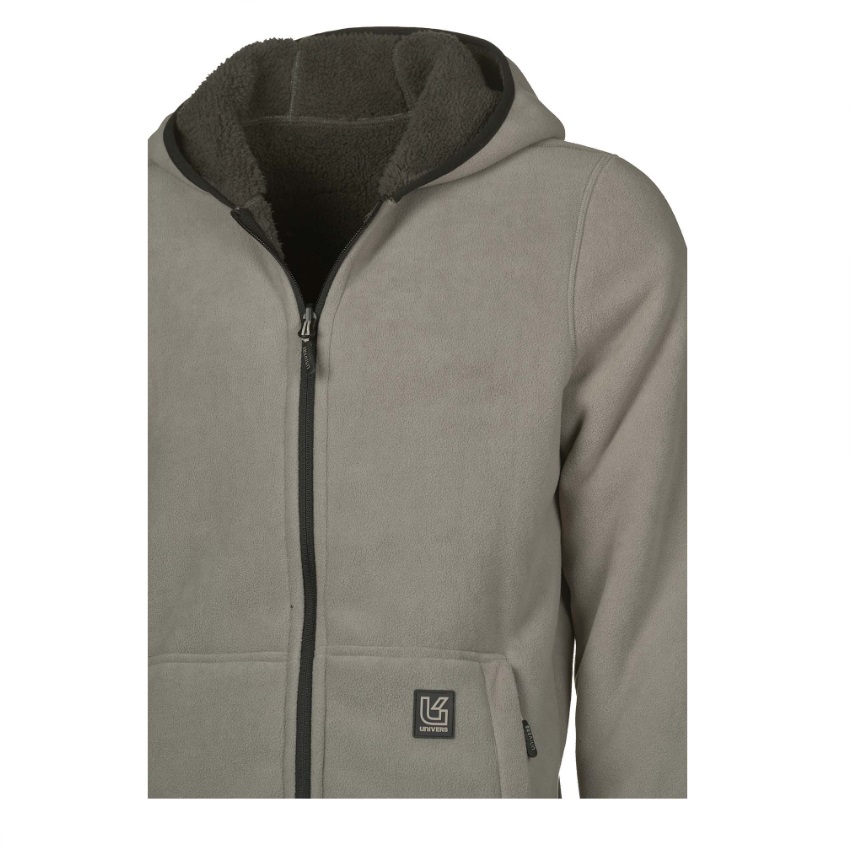 Ζακέτα Ενισχυμένη Fleece Διπλής Όψης Αντιστρεπτή (Μπεζ / Dark Green) της Univers KAL70437 trazeras|KAL70437