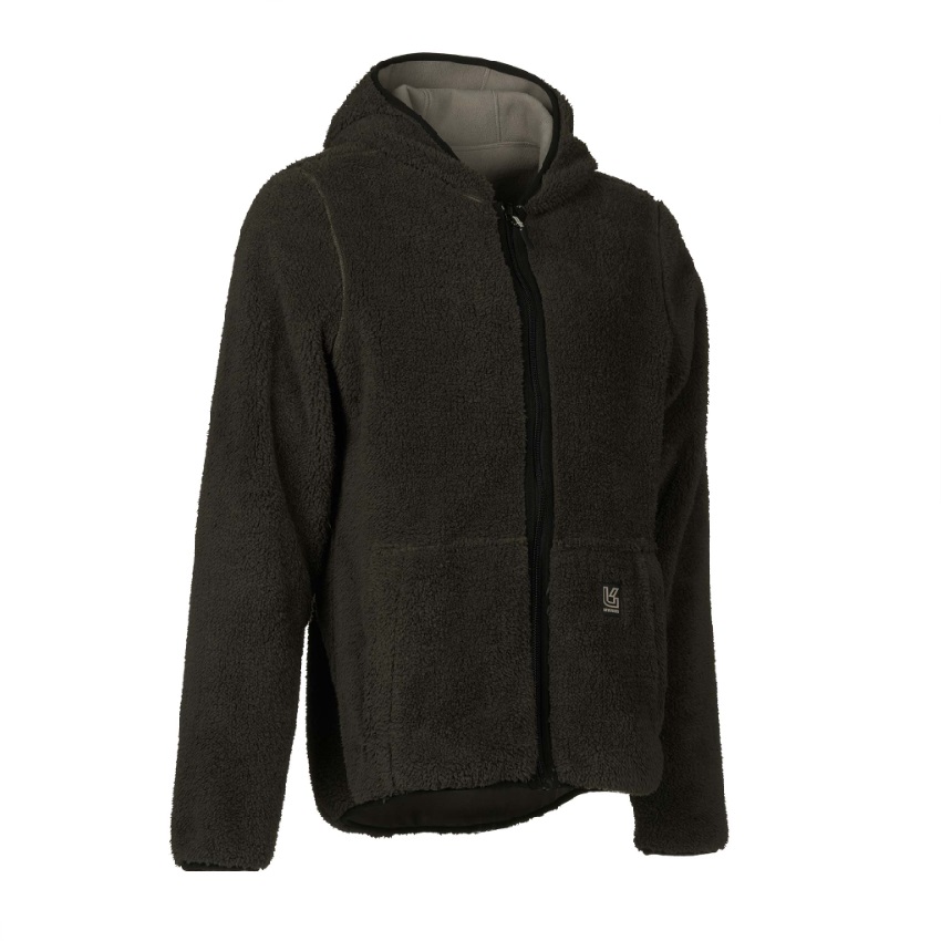 Ζακέτα Ενισχυμένη Fleece Διπλής Όψης Αντιστρεπτή (Μπεζ / Dark Green) της Univers KAL70437 trazeras|KAL70437
