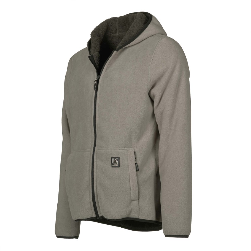 Ζακέτα Ενισχυμένη Fleece Διπλής Όψης Αντιστρεπτή (Μπεζ / Dark Green) της Univers KAL70437 trazeras|KAL70437