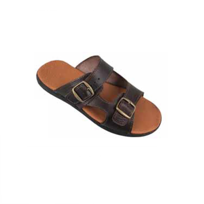 Χειροποίητα Δερμάτινα Ανδρικά Σανδάλια Mod.555 (Dark Brown) της Kouros KOU69936 trazeras|KOU69936