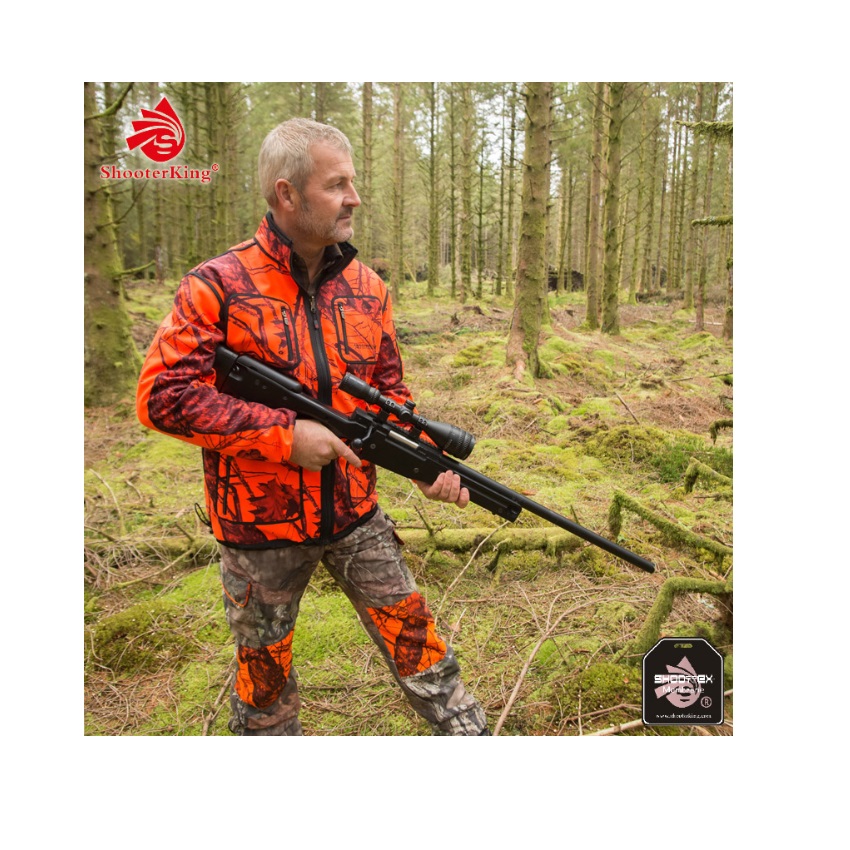 Τζάκετ Αδιάβροχο Softshell Διπλής Όψης Mossy Blaze (Brown / Blaze Orange Camo) της ShooterKing AKA69570 trazeras|AKA69570