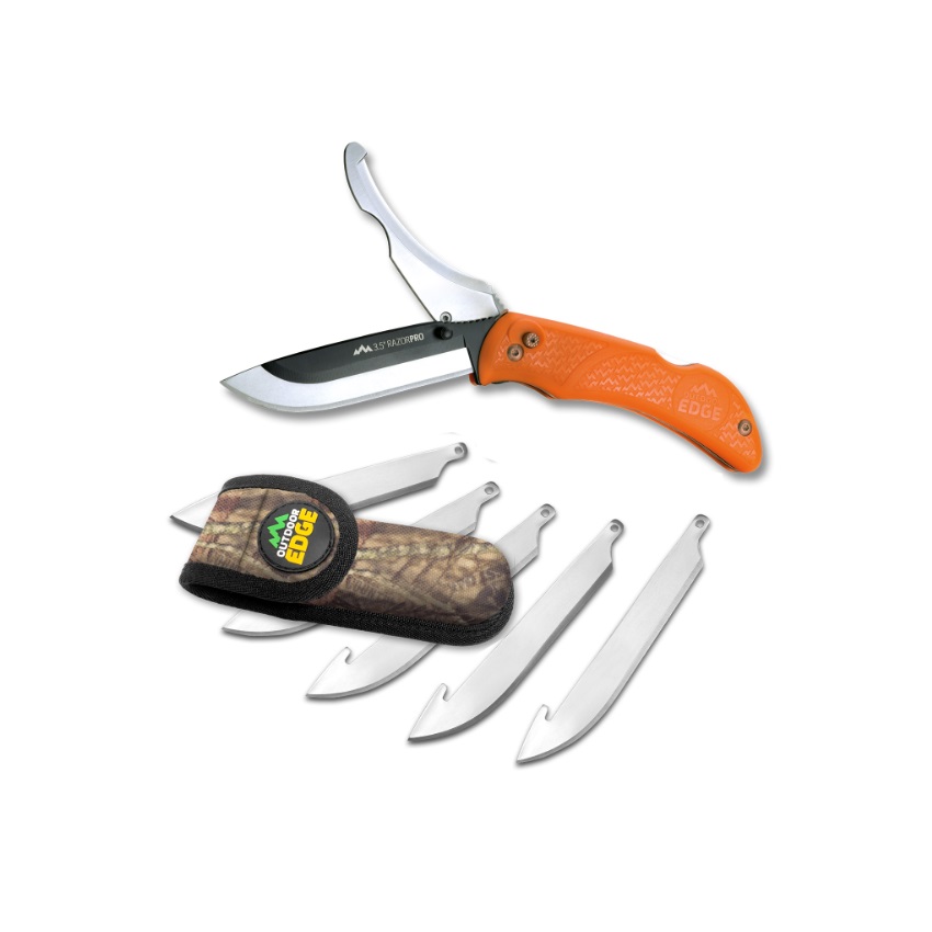 Μαχαίρι Κυνηγίου Razor Pro (Πορτοκαλί) της Outdoor Edge AKA69612 trazeras|AKA69612