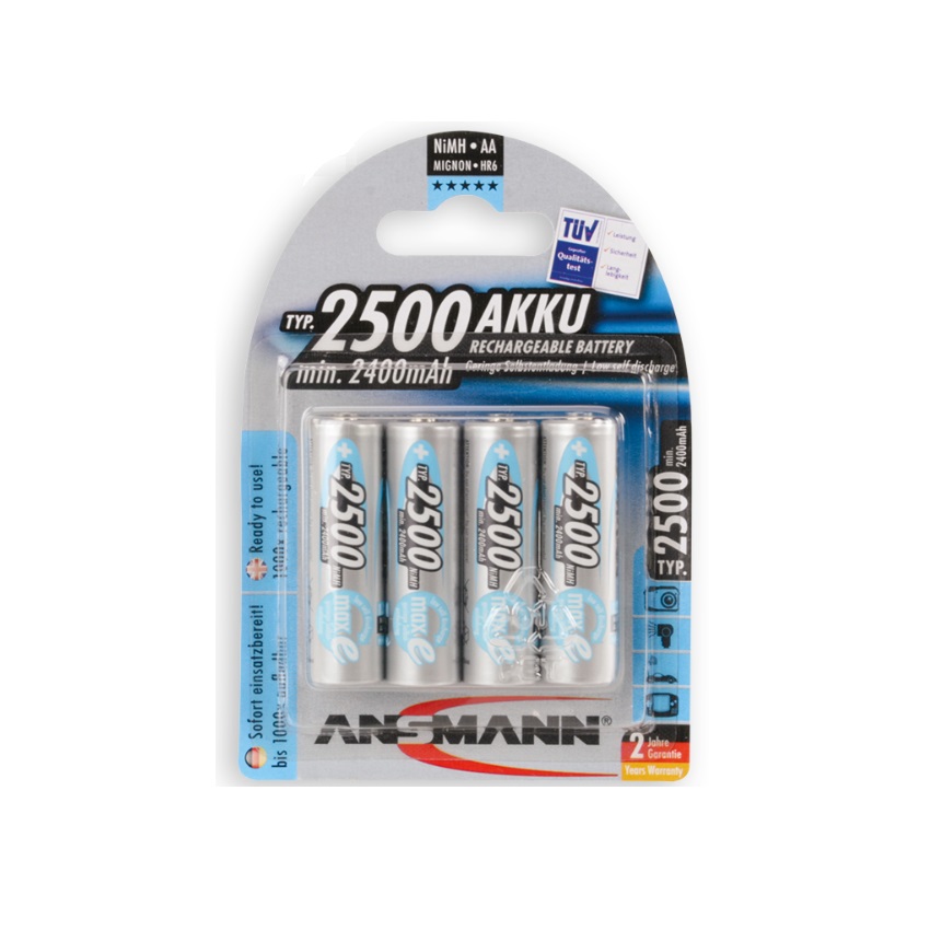 Επαναφορτιζόμενες Μπαταρίες 2500 AKKU AA NiMH της Ansmann AKA69634 trazeras|AKA69634