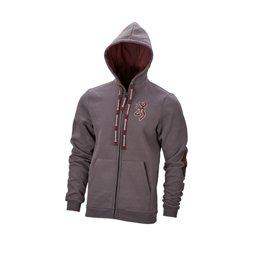 Hoodie με φερμουάρ Snapshot (Γκρι) της Browning AKA69550 trazeras|AKA69550