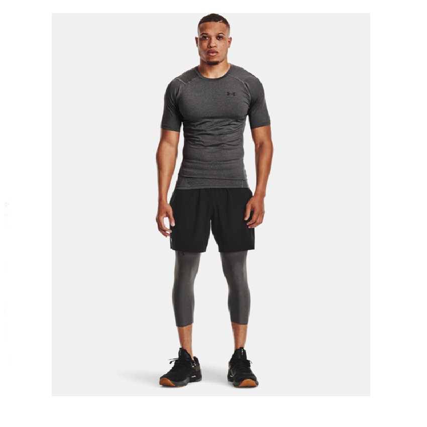 Κοντομάνικη Εφαρμοστή Μπλούζα T-Shirt Heatgear Armour (Γκρι) της Under Armour SRS68943 trazeras|SRS68943