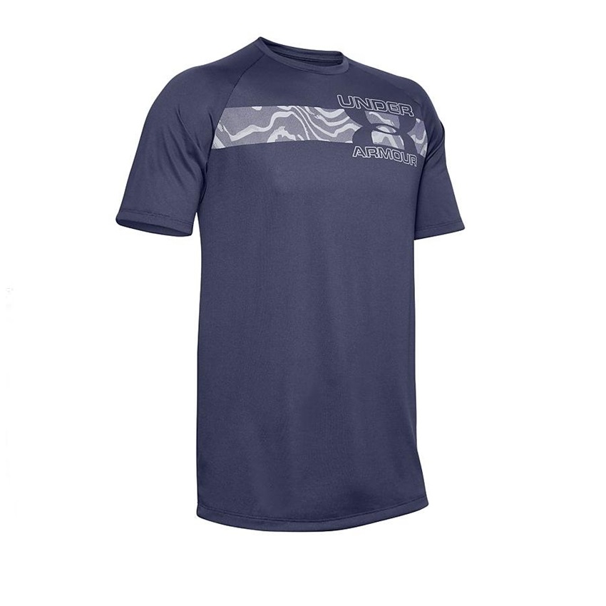 Κοντομάνικη Μπλούζα T-Shirt Tech 2.0 Graphic (Navy) της Under Armour SRS68952 trazeras|SRS68952
