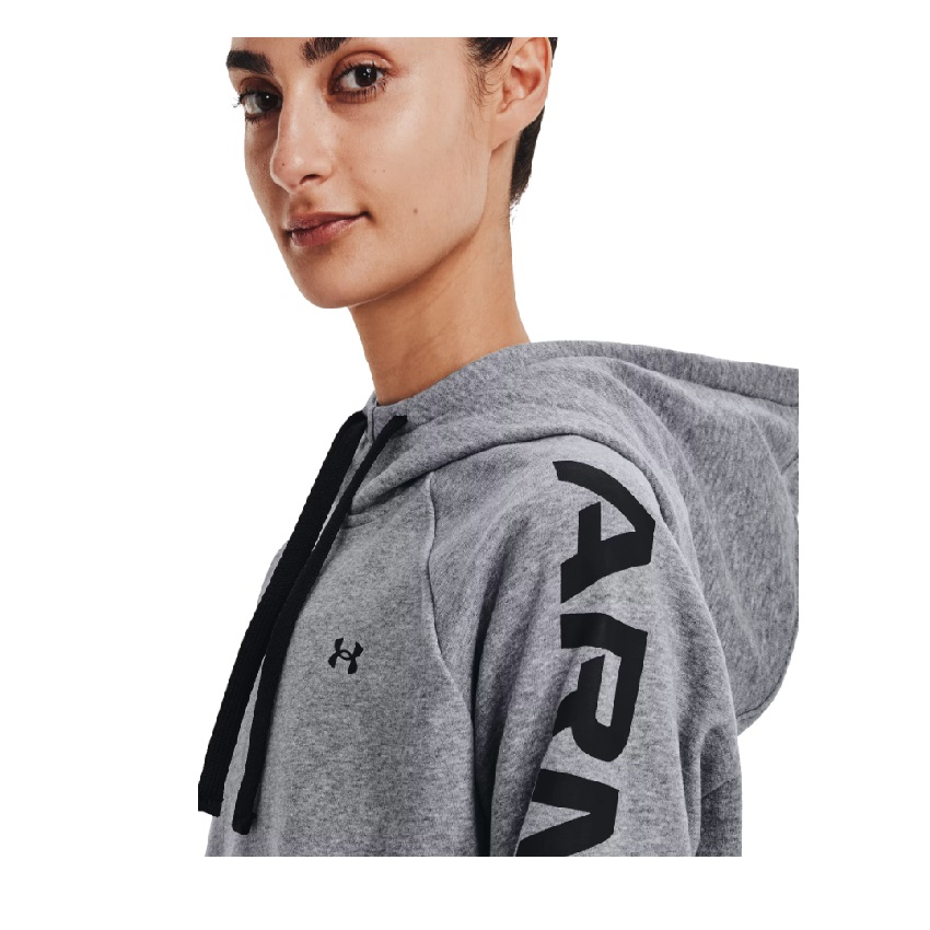 Γυναικείο Hoodie Rival Fleece Colorblock (Γκρι) της Under Armour SRS68774 trazeras|SRS68774